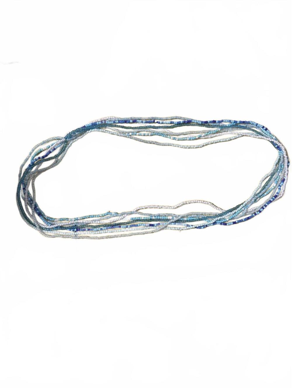 Set of Waist Beads in Blue and White Tones